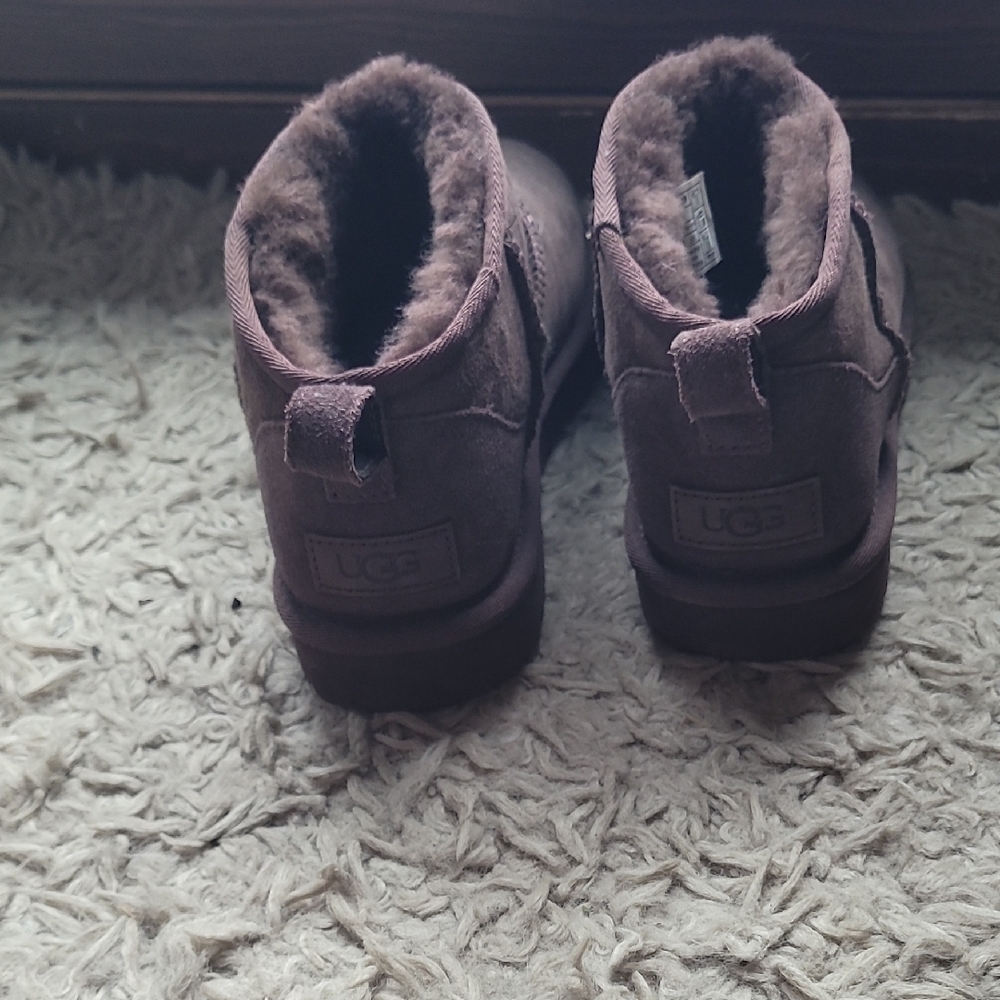 UGG Chocolate Suede Slip-On Boots - Picture 4 of 4